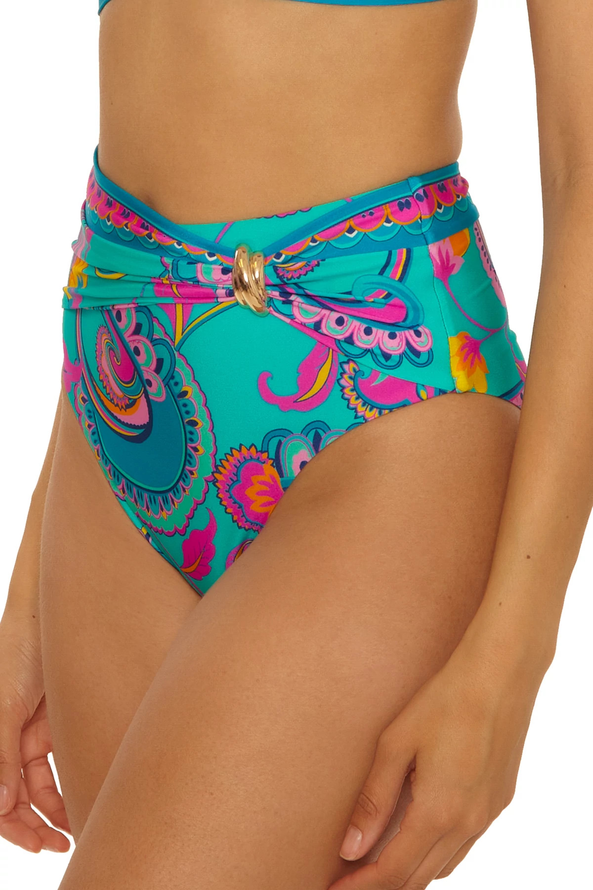 MULTI Reversible High Waist Bikini Bottom image number 3