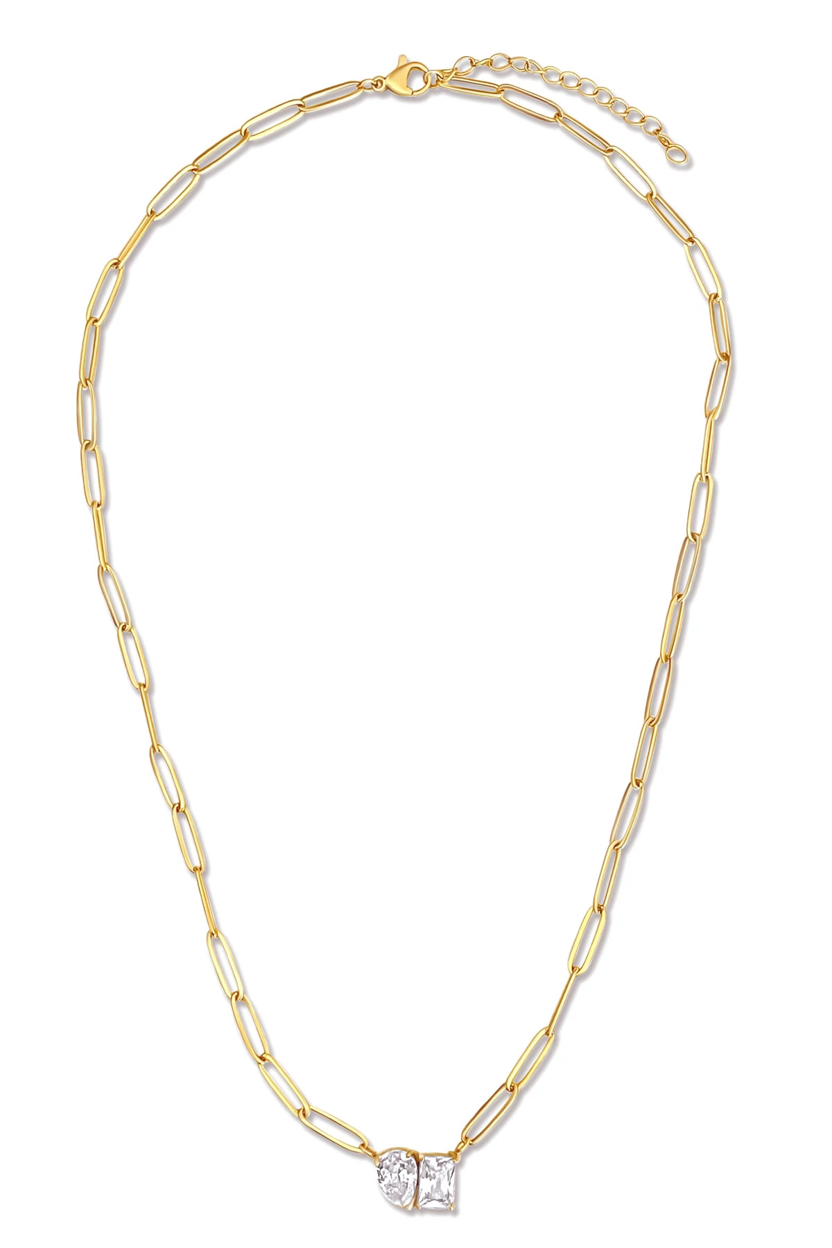 GOLD Cecilia Toi et Moi Necklace image number 1