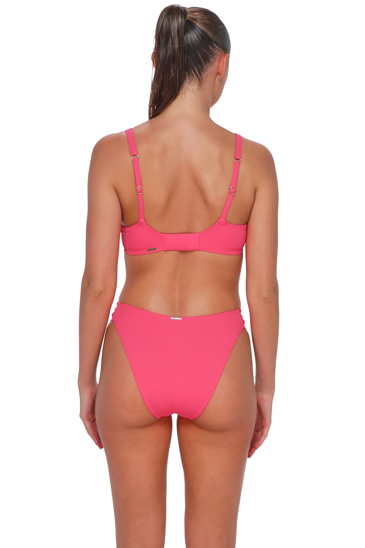 POSY PINK CREPE Ally Underwire Bikini Top (D+ Cup) image number 3