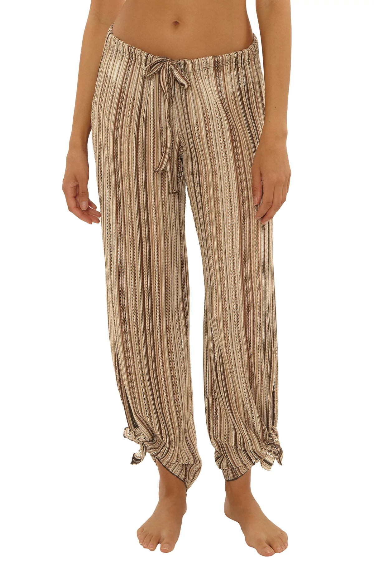 MOCHA/TAN Seaside Split Leg Pants image number 2