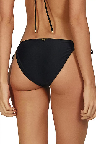 BLACK Side Tie Hipster Bikini Bottom