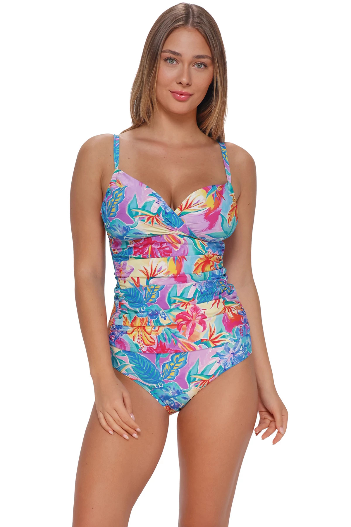 ALOHA VISTA Serena Underwire Tankini Top (D+ Cup) image number 1