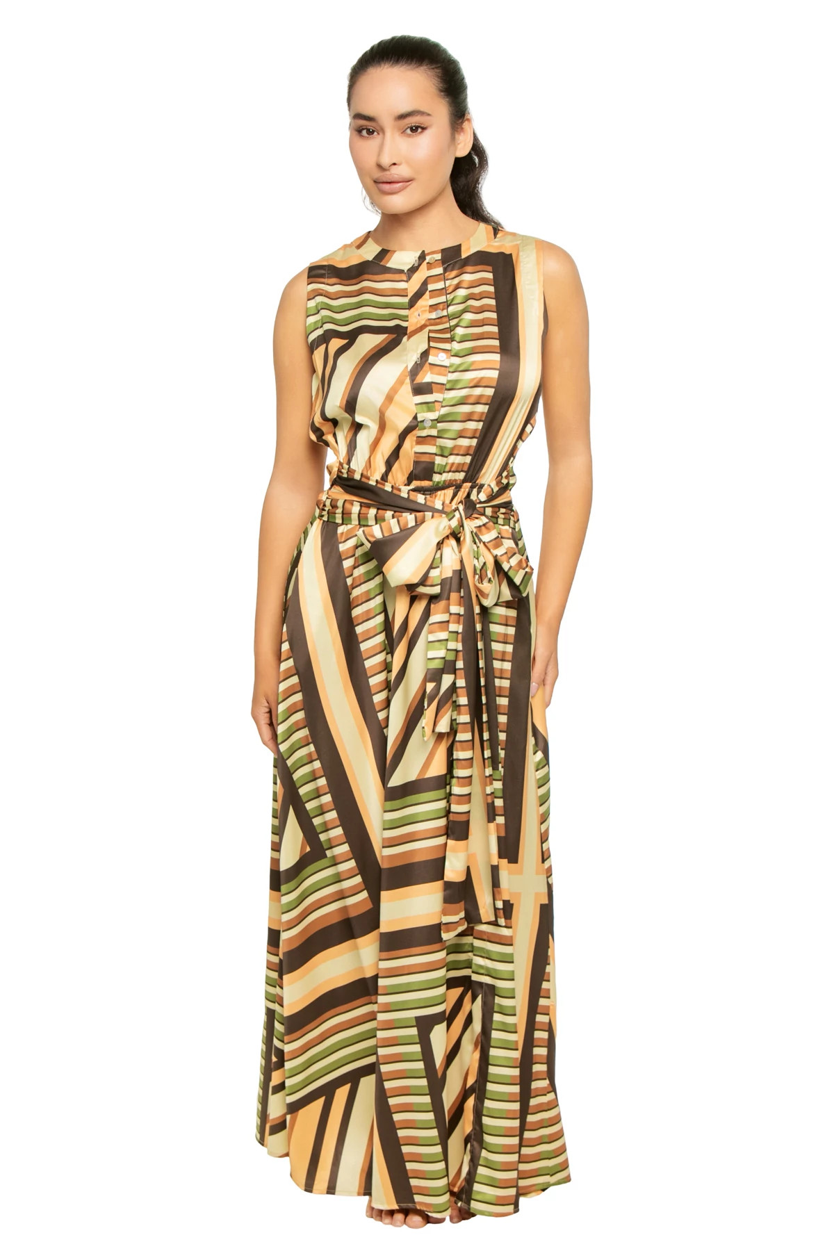 GEO SCARF FS022 Anabella Maxi Dress image number 1