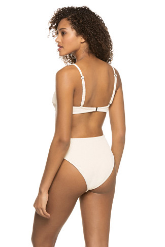 WHITE CLAY Ribbed Monica Bralette Bikini Top