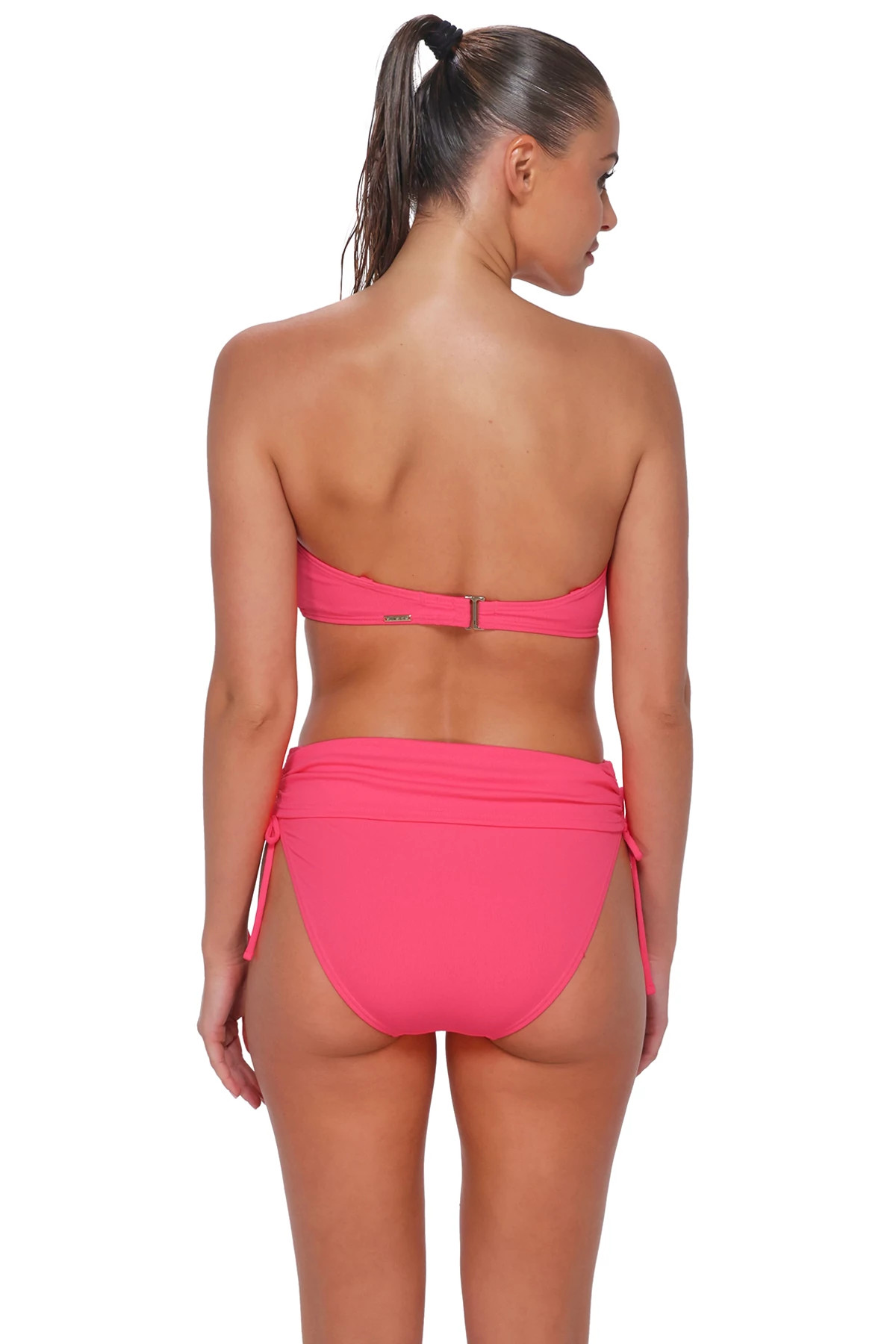 POSY PINK CREPE Loretta Bandeau Bikini Top (D+ Cup) image number 3