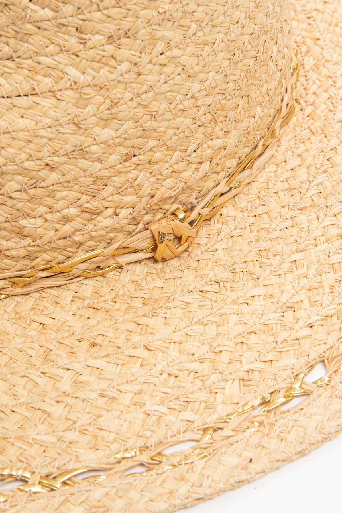 NATURAL Gold Braided Fedora image number 4