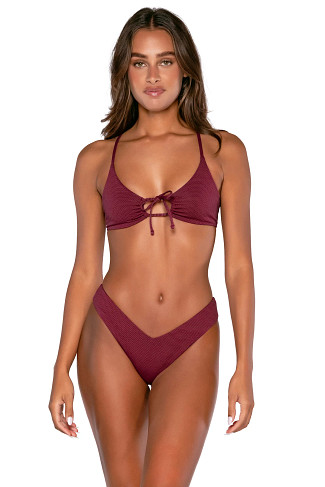 DARED Tahiti Tie Front Bralette Bikini Top