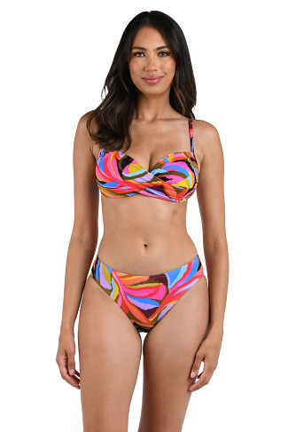 MULTI Tropic Waves Bralette Bikini Top