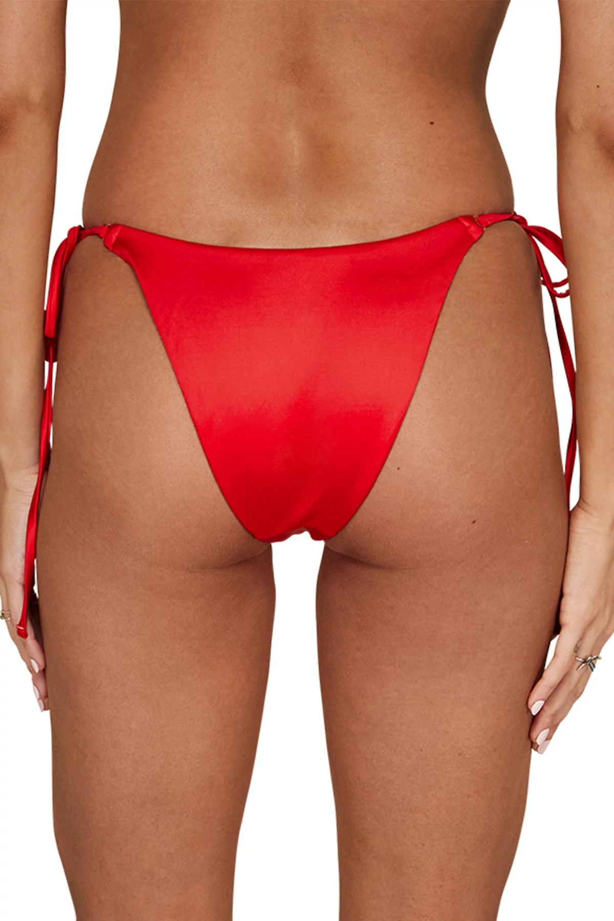 SETTING SUN RED Adriatic Tie Side Hipster Bikini Bottom image number 2