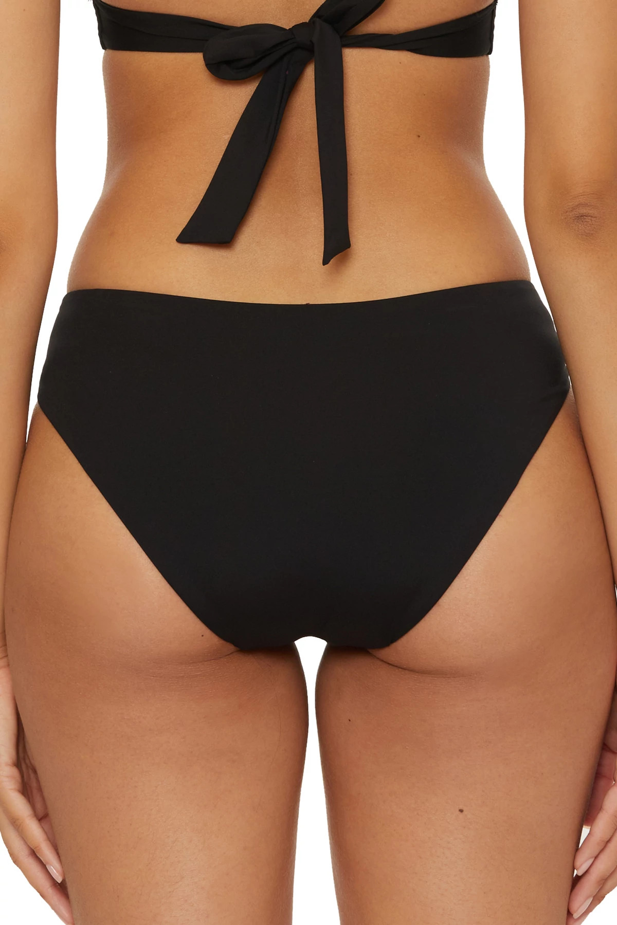 BLACK Gracie Tab Side Hipster Bikini Bottom image number 2