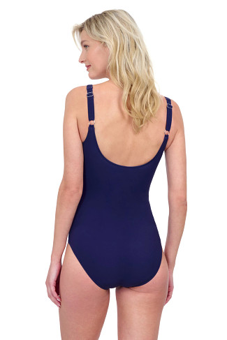 BLUE MULTI Water Lily One Piece Swimsuit