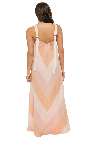 PINK PEACH Chevron Maxi Dress