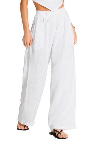 WHITE Linen Getaway Pant