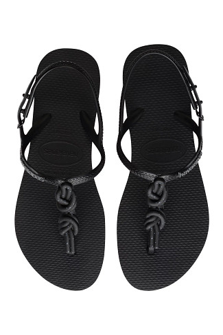 BLACK Twist Plus Sandals