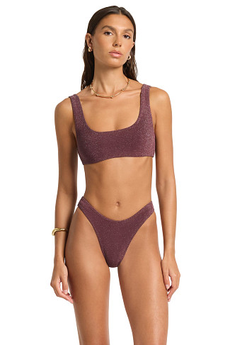 AMARENA LUREX Malibu Bralette Bikini Top