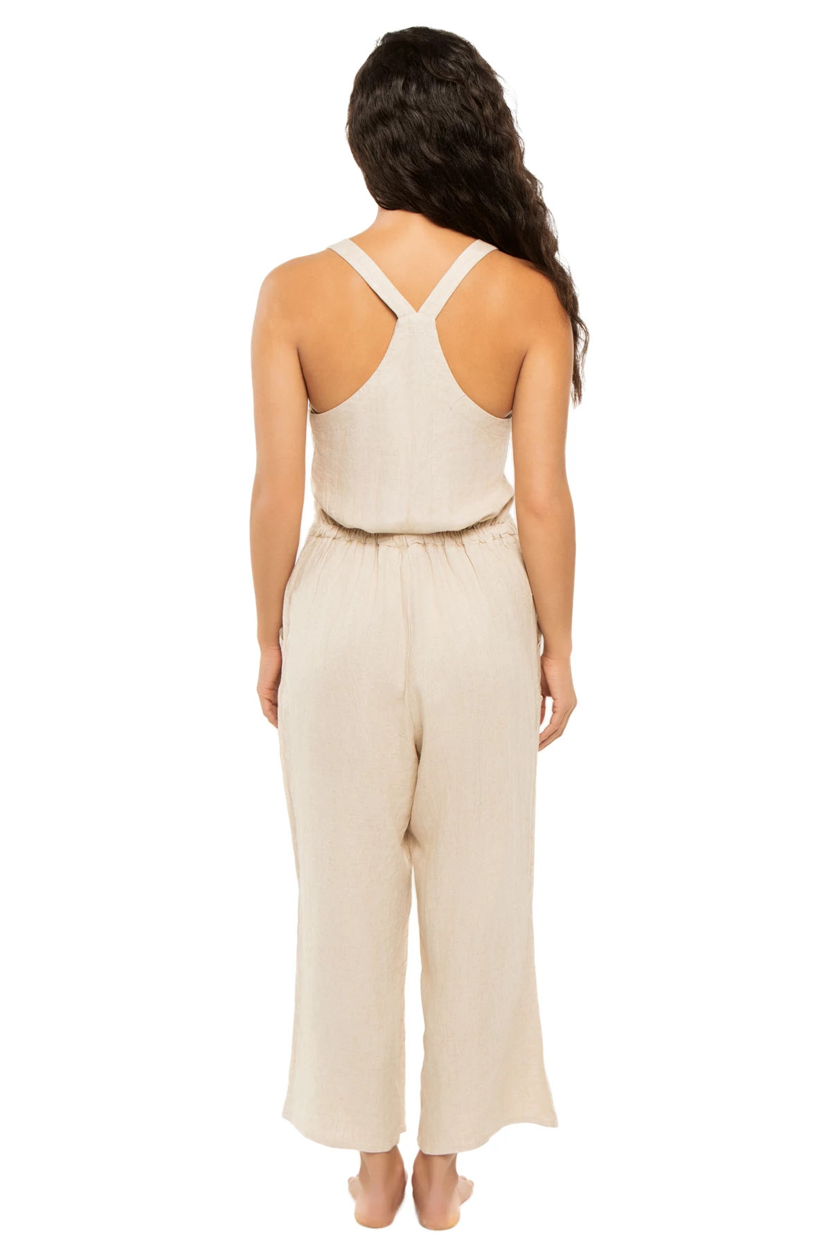 TAUPE Delphine Coast Wide Leg Jumpsuit image number 2