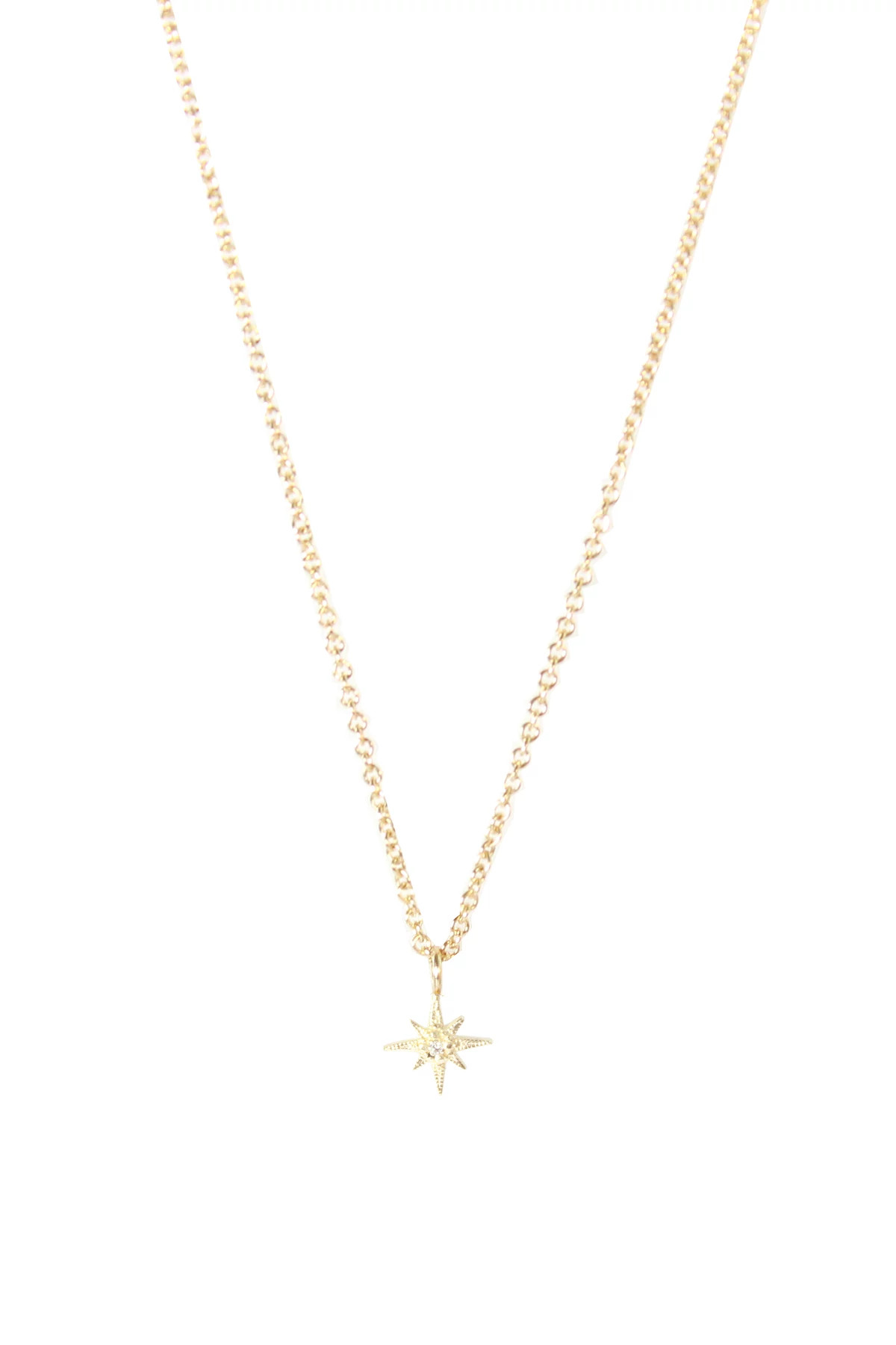 GOLD Tiny Gratitude Star Necklace image number 2