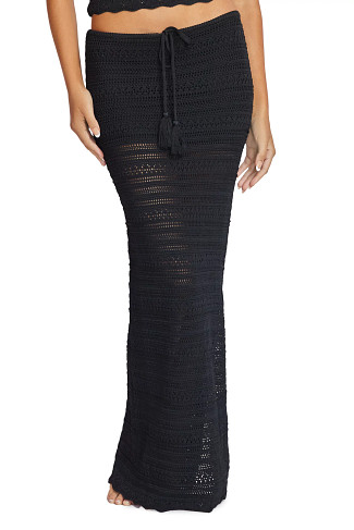 BLACK Crochet Maxi Skirt