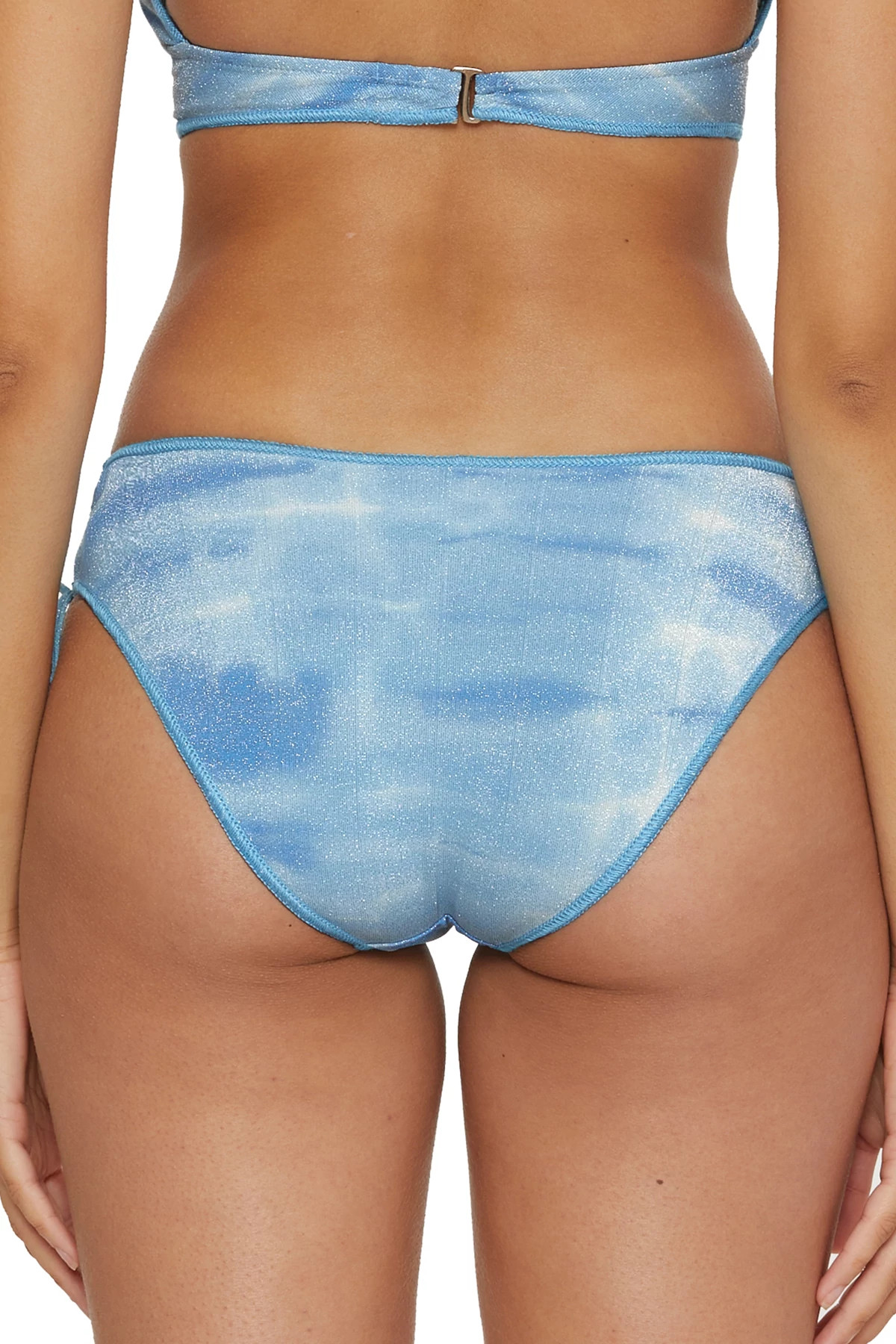 ICE BLUE Gracie Tie Side Hipster Bikini Bottom image number 2
