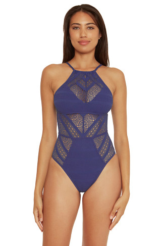 DEEP WATER Avah High Neck One Piece Swimsuit