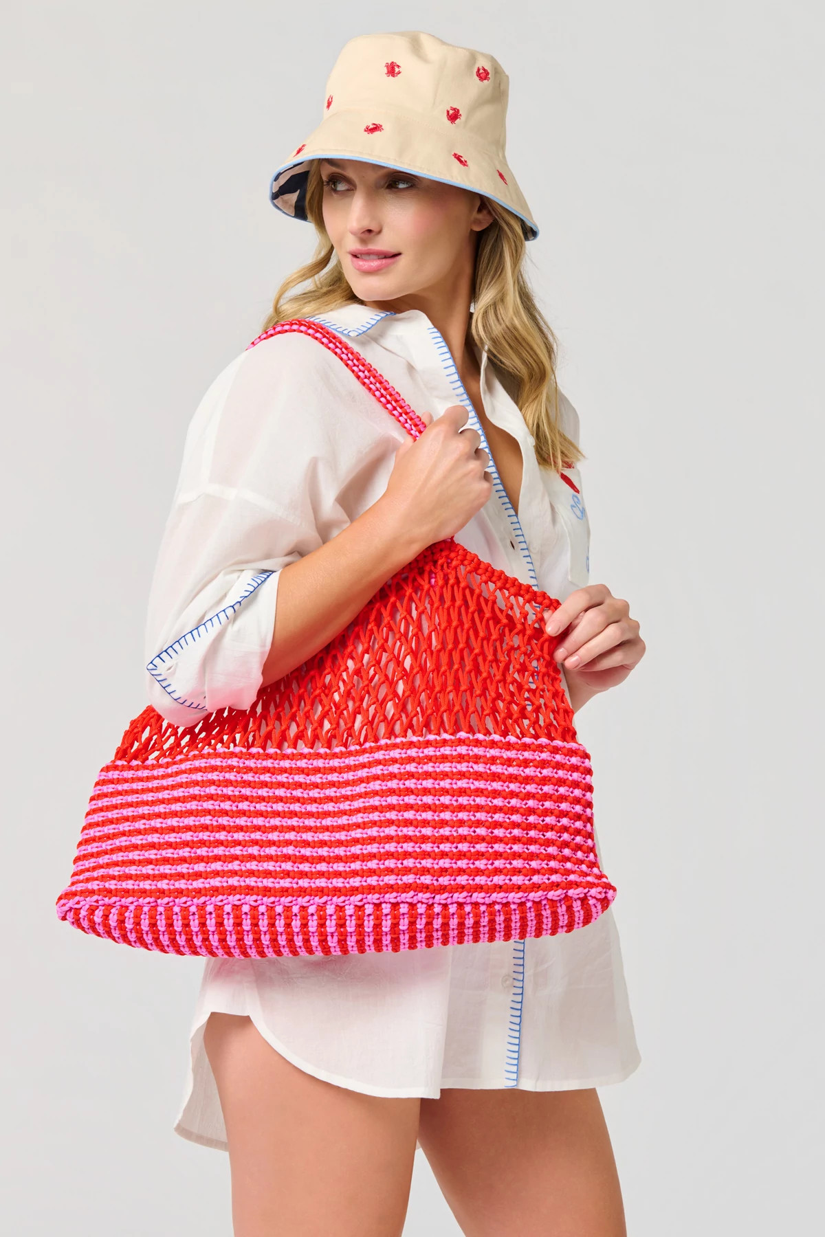 FLAME Braziliana Open Weave Tote Bag image number 4