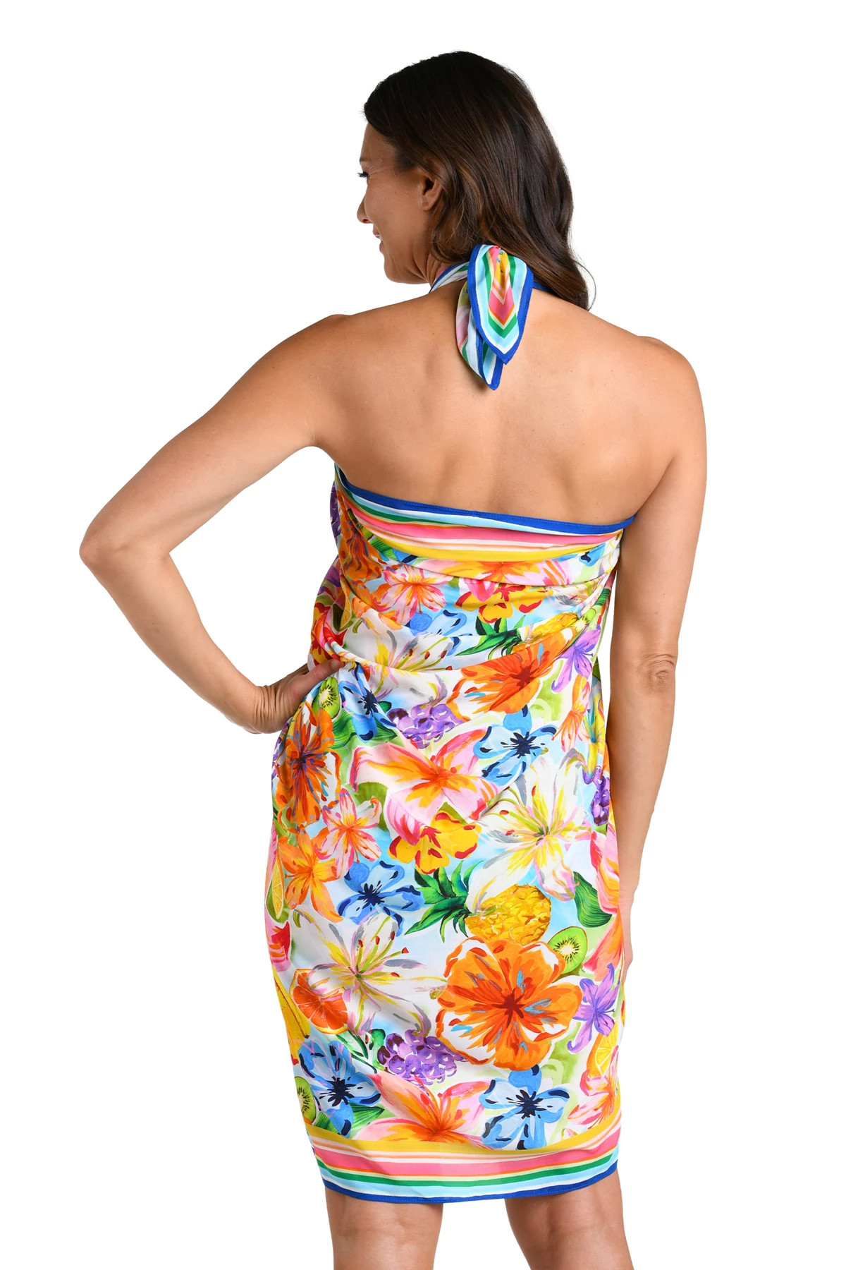 MULTI Tropical Print Pareo Wrap image number 6