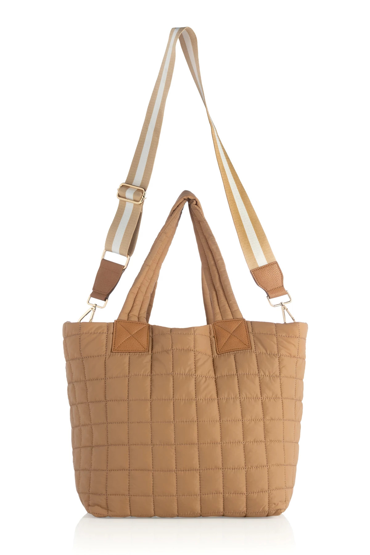 TAN Ezra Quilted Tote image number 1