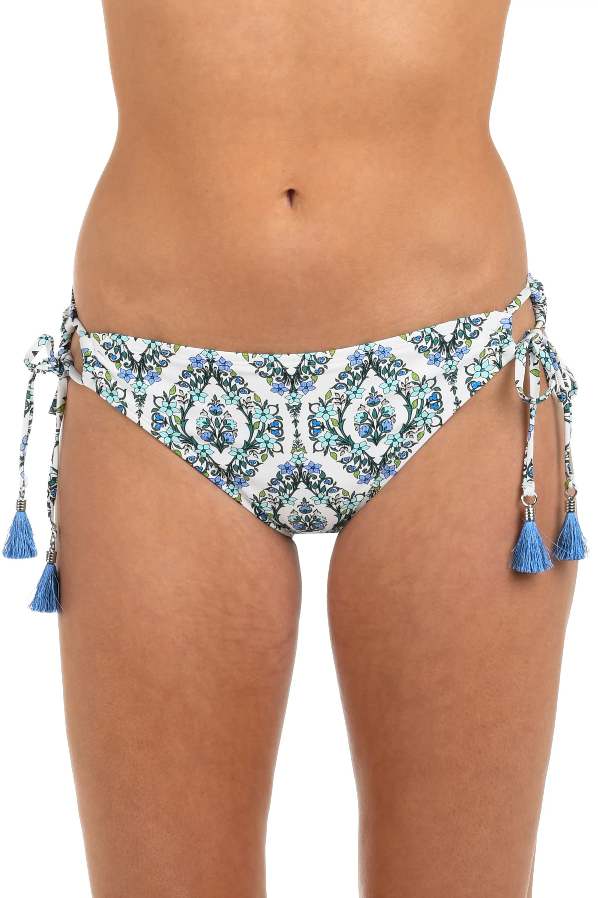 BLUE Deja-Bleu Hipster Tie Side Bikini Bottom image number 1