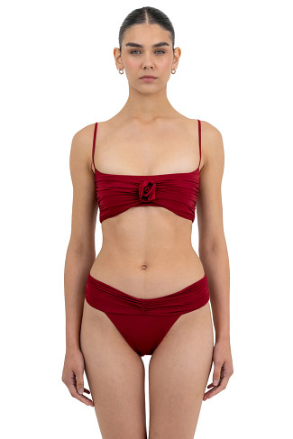 CARMESI Nimys Ruched Rosette Bikini Set