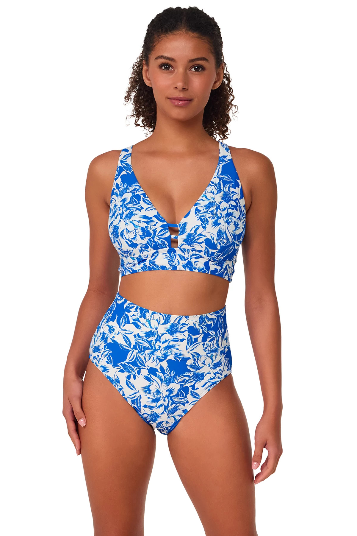 CHELSEA PETALS Natalie Banded Bikini Top (D+ Cup) image number 1