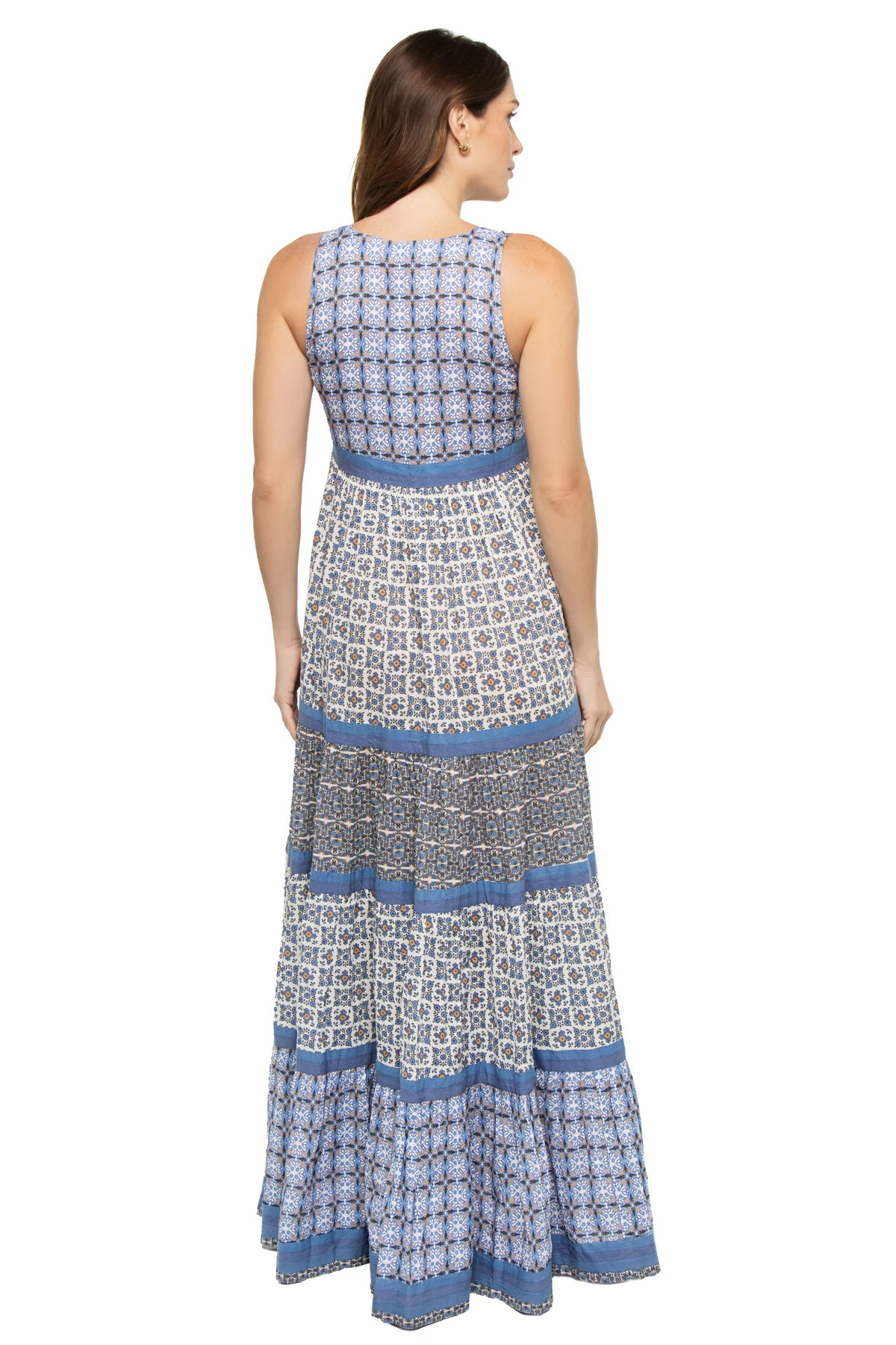 GINA BLUE Chennai Ruffle Maxi Dress image number 2