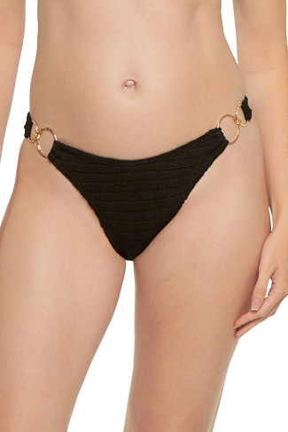 SQUARES BLACK Dubai Ring Side Hipster Bikini Bottom