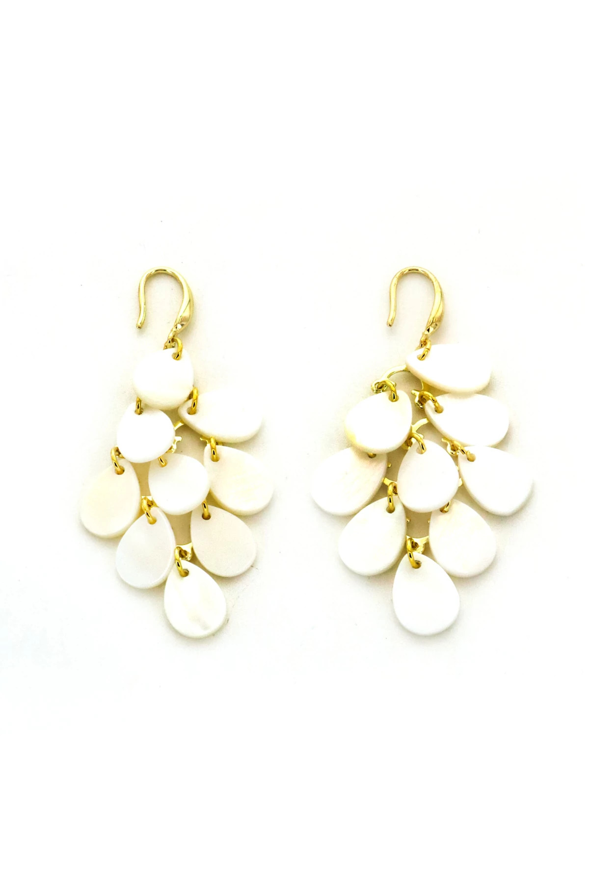 WHITE Pearl Drop Earrings image number 1