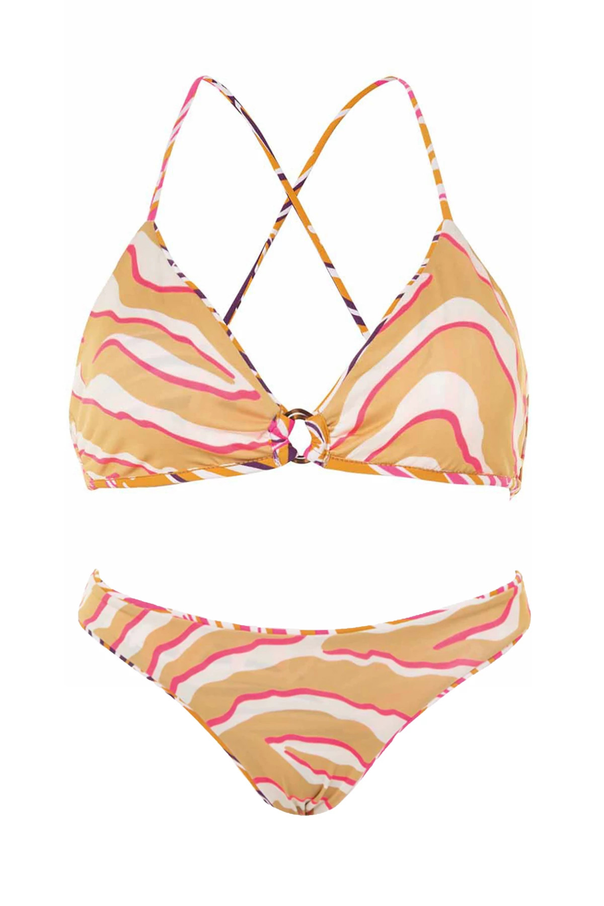 CARAMEL FOLIAGE Flirt Reversible Hipster Bikini Bottom image number 3