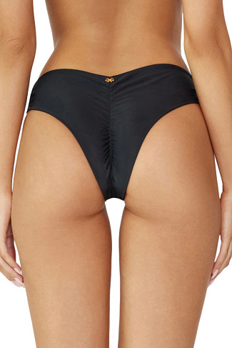 MIDNIGHT Ruched Brazilian Bikini Bottom
