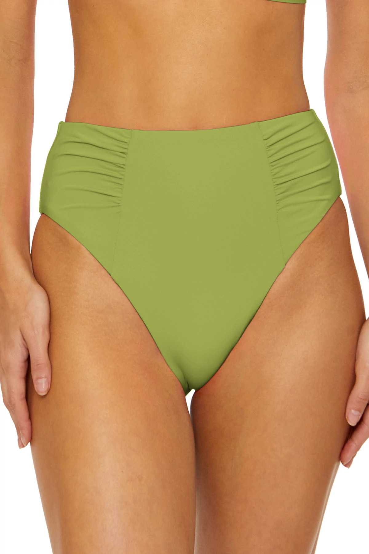 KIWI Shirred High Waist Bikini Bottom image number 1