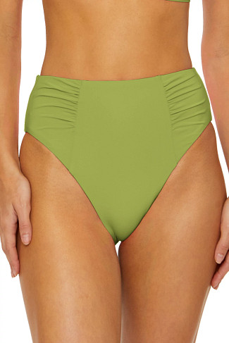 KIWI Shirred High Waist Bikini Bottom