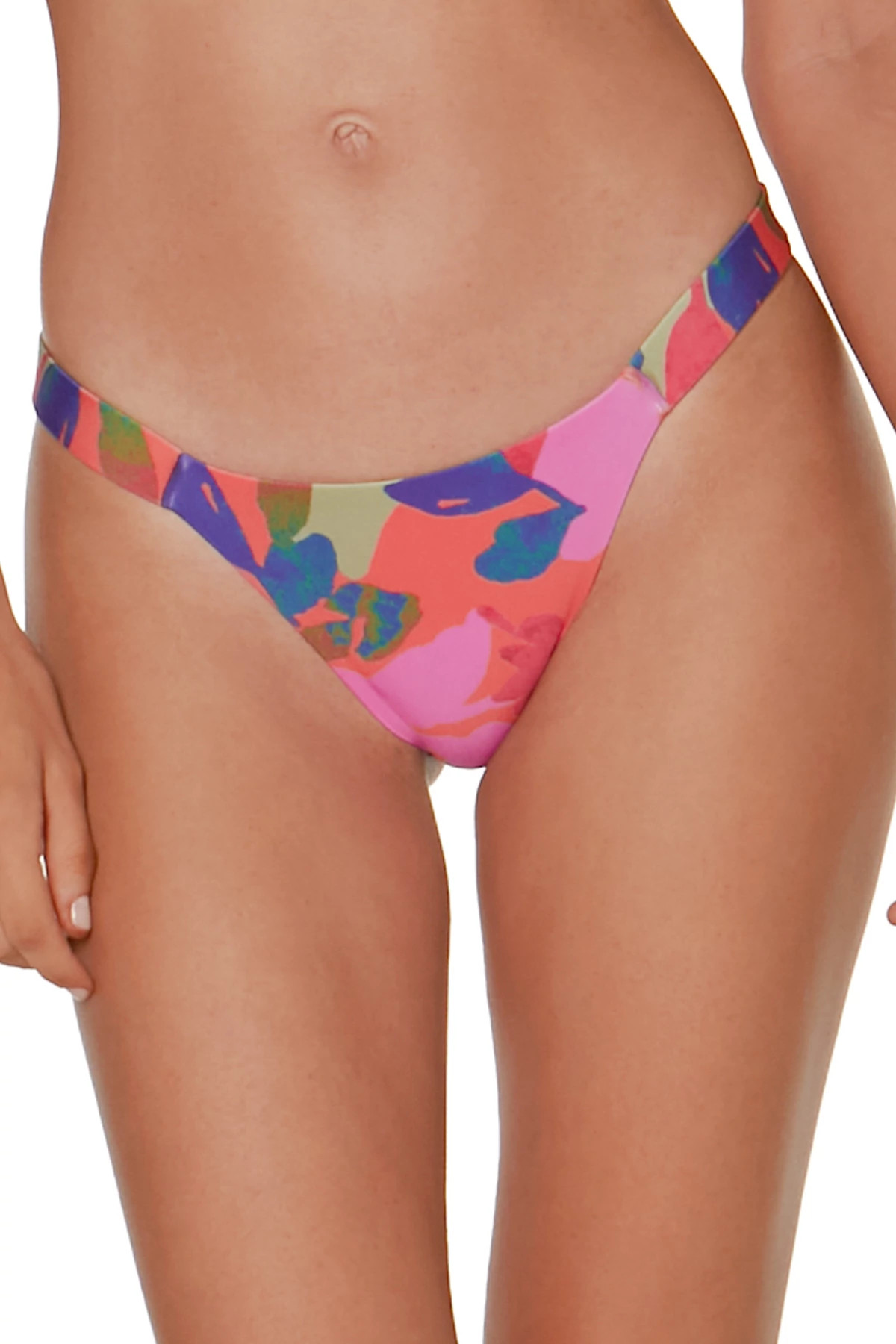 MULTI Fany Tab Side Brazilian Bikini Bottom image number 1