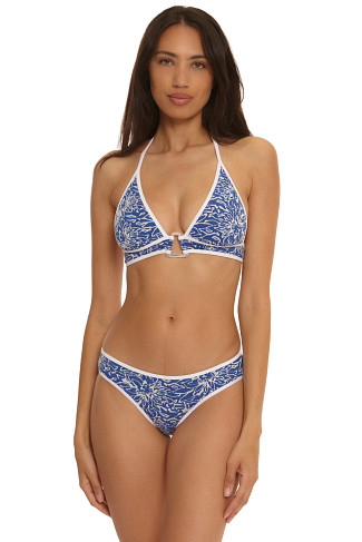 NAVY Autumn Jacquard Halter Bikini Top