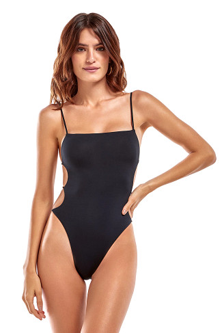BLACK Cindy Cutout One Piece Swimsuit