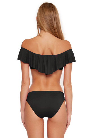 BLACK Monaco Off Shoulder Ruffle Bikini Top
