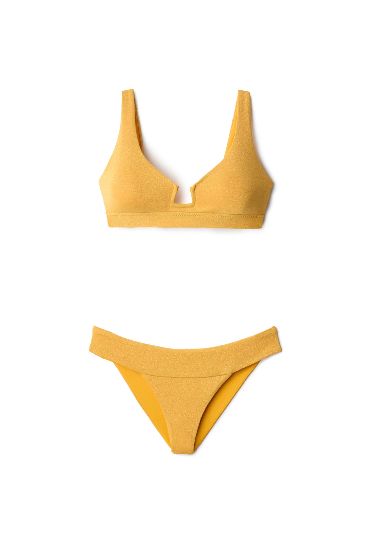 GOLD U-Wire Scoop Bikini Top image number 3