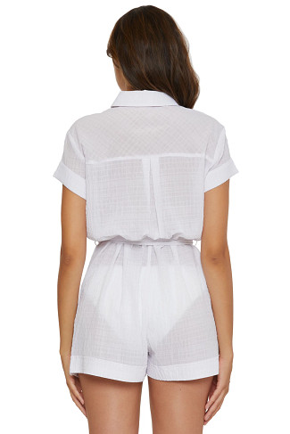 WHITE Cabana Button Up Romper