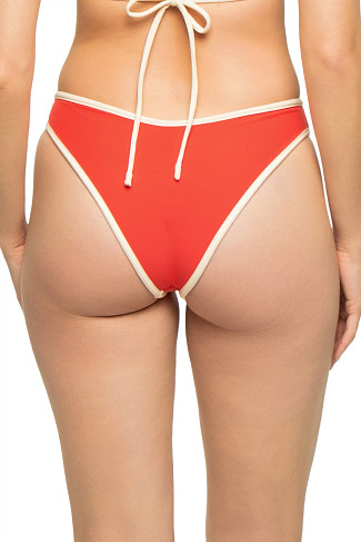 CHERRY CREAM BINDED Lulu Brazilian Bikini Bottom