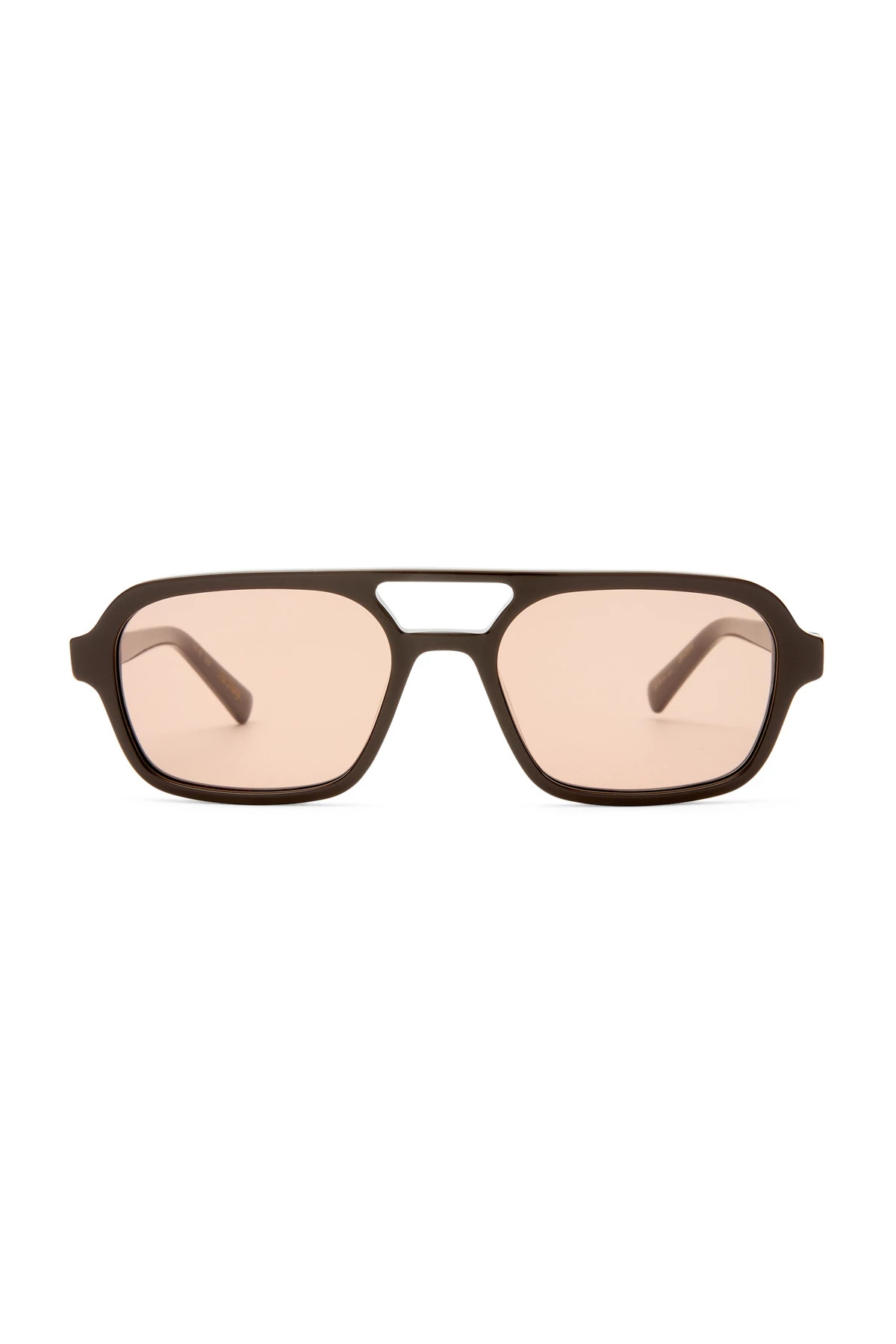 DARK CHOCOLATE Dusty Aviator Sunglasses image number 2