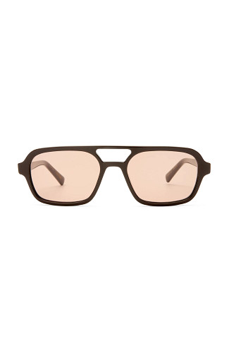 DARK CHOCOLATE Dusty Aviator Sunglasses