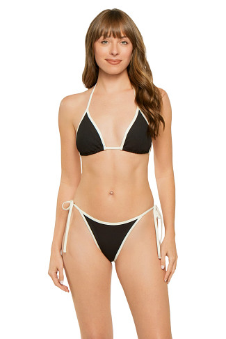 BLACK/CREAM Bimini Triangle Bikini Top