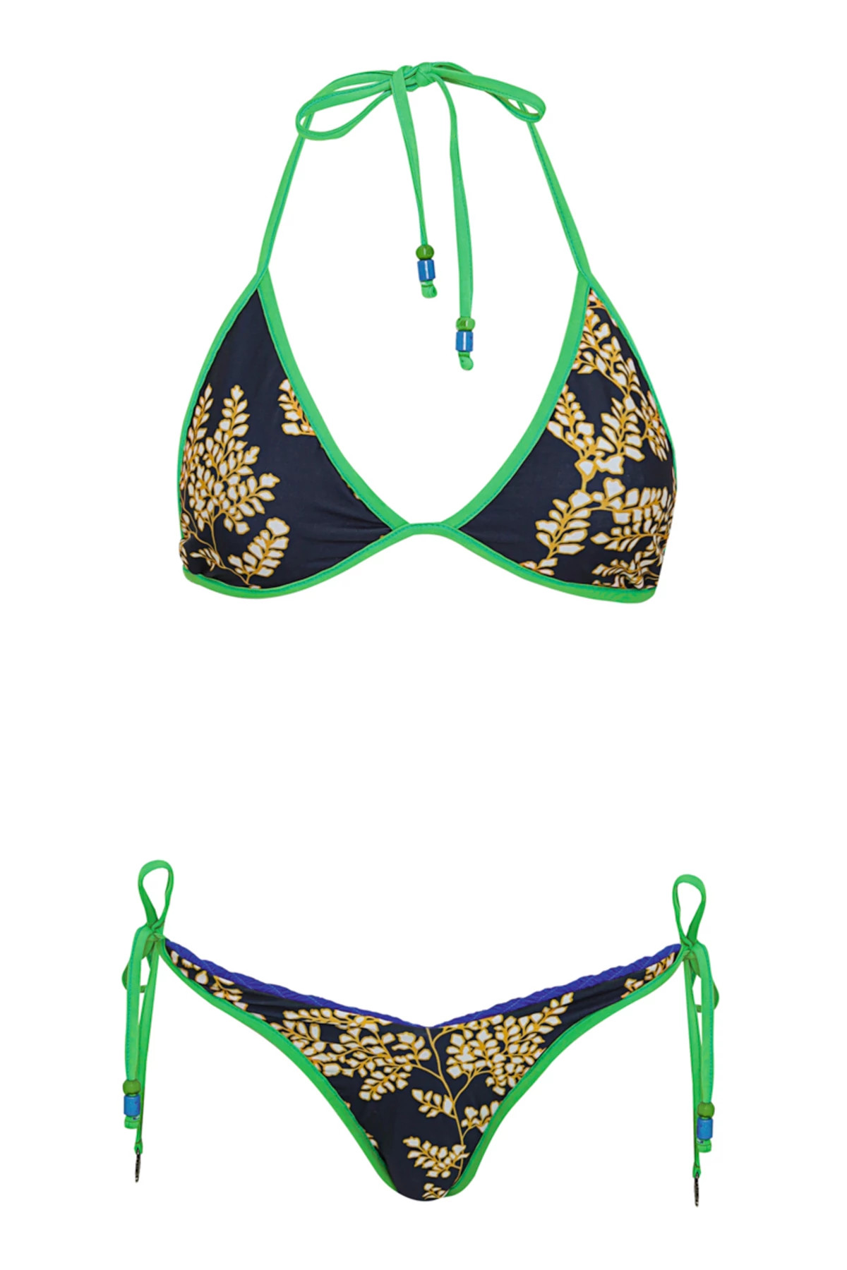 COBALT BLUE Dreamscape Reversible Brazilian Bikini Bottom image number 3