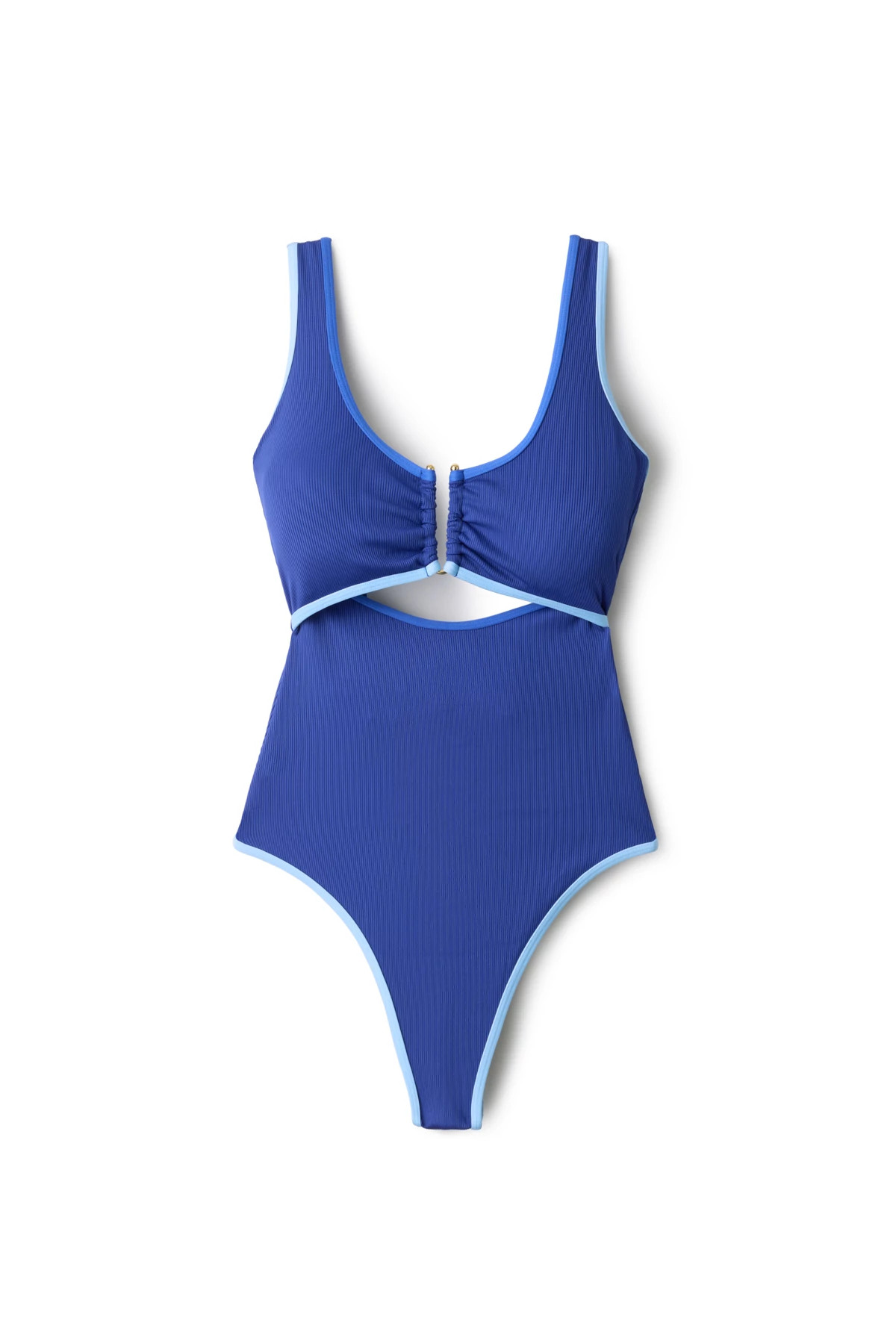 TIDAL BLUE Antibes Ribbed One Piece Swimsuit image number 3