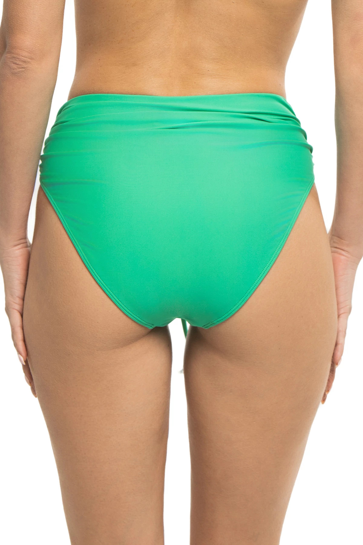 PALM GREEN Kimber High Waist Bikini Bottom image number 2